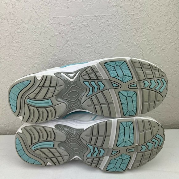 Vionic Tabi Leather Womens Hook & Loop White Blue Walking Sneakers Size 7.5 Wide - Picture 8 of 10